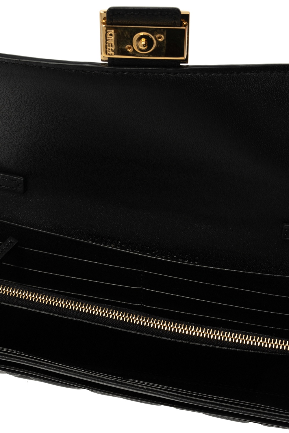 Black Wallet with chain Fendi - FENDI FENDI FLIP BRANDED